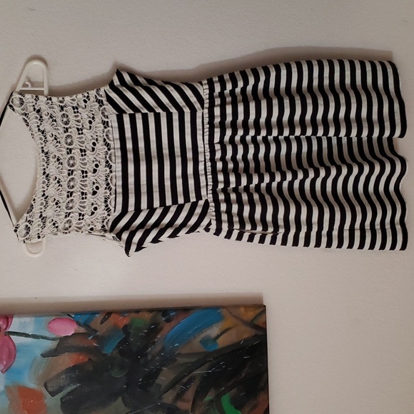 Anthropologie x Maison Jules Lace/Striped Dress Size Medium - Picture 4 of 16
